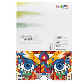 ALBUM DISEGNO MATITA - A4 - 140 GR - 30 FOGLI - CARIOCA PLUS 100235