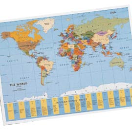 SOTTOMANO GEOGRAPHIC PLANISFERO - 40X53 CM - LAUFER 58009