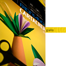 CARTONCINO CARTACREA - 35X50CM - 220GR - GIALLO 107 - FABRIANO - BLISTER 10 FOGLI 37239