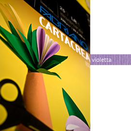 CARTONCINO CARTACREA - 35X50CM - 220GR - VIOLETTO - FABRIANO -  BLISTER 10 FOGLI 82586