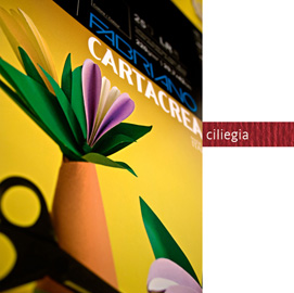 CARTONCINO CARTACREA - 35X50CM - 220GR - CILIEGIA - FABRIANO -  BLISTER 10 FOGLI 59687