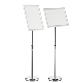 ESPOSITORE CON CORNICE A SCATTO - ALLUMINIO - DA PAVIMENTO - A4 - DURABLE 100518