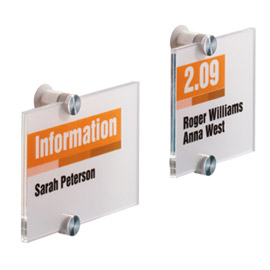 TARGA PER PORTE-PARETI CRYSTAL SIGN - 10,5X10,5 CM - DURABLE 57344