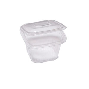 CONTENITORI IN PP - CON COPERCHIO INCERNIERATO - 12 X 12 X 7,5 CM - CUKI PROFESSIONAL - PACK 50 PEZZI 93193