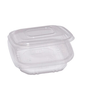 CONTENITORI IN PP - CON COPERCHIO INCERNIERATO - 15,5 X 15,5 X 3,7 CM - CUKI PROFESSIONAL - PACK 50 PEZZI 90552