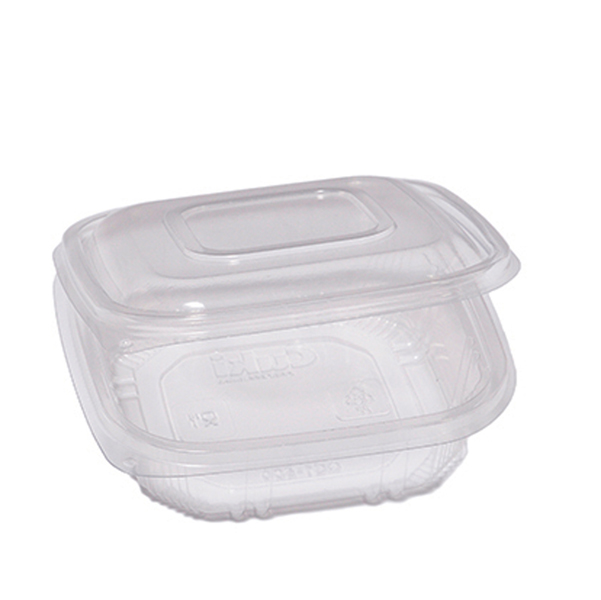 CONTENITORI IN PP - CON COPERCHIO INCERNIERATO - 15,5 X 15,5 X 3,7 CM - CUKI PROFESSIONAL - PACK 50 PEZZI 90552