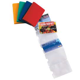 PORTA CARTE DI CREDITO CARD 6 COLOR - 6 TASCHE - 5,8X8,7 CM - COLORI ASSORTITI - SEI ROTA - CONF. 5 PEZZI 53985