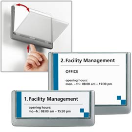 TARGA PER PORTE-PARETI CLICK SIGN - 14,9X5,3 CM - DURABLE 67863