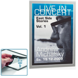 CORNICE ESPOSITIVA DURAFRAME  - A4 - 21X29,7 CM - SILVER - DURABLE 57341
