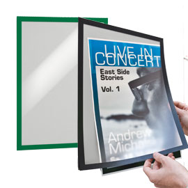 CORNICE ESPOSITIVA DURAFRAME  - A3 - 29,7X42 CM - VERDE - DURABLE 71566