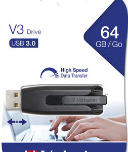 VERBATIM - USB 3.0 SUPERSPEED STORE'N'GO V3 DRIVE - NERO - 49174 - 64GB VERB49174