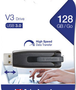 VERBATIM - USB 3.0 SUPERSPEED STORE'N'GO V3 DRIVE - NERO - 49175 - 128GB VERB49189