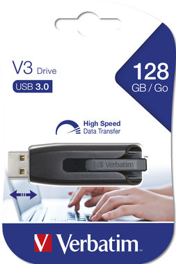 VERBATIM - USB 3.0 SUPERSPEED STORE'N'GO V3 DRIVE - NERO - 49175 - 128GB VERB49189