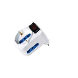 ADATTATORE CON SPINA 10A ORIZZONTALE - 2 PRESE BIPASSO 10-16A + 1 PRESA SCHUKO - MKC 82637