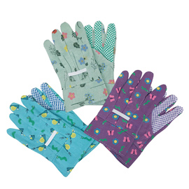 GUANTI DA GIARDINO BAMBINO - CON PALMO PUNTINATO - TAGLIA S - PVC - FANTASIE ASSORTITE - VERDEMAX 99841