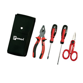 TROUSSE 4 UTENSILI - PER ELETTRICISTA - IN SIMILPELLE - MELCHIONI FAMILY 95091