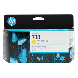 HP CARTUCCIA INK DESIGNJET 738 GIALLO -130ML HP498N7A