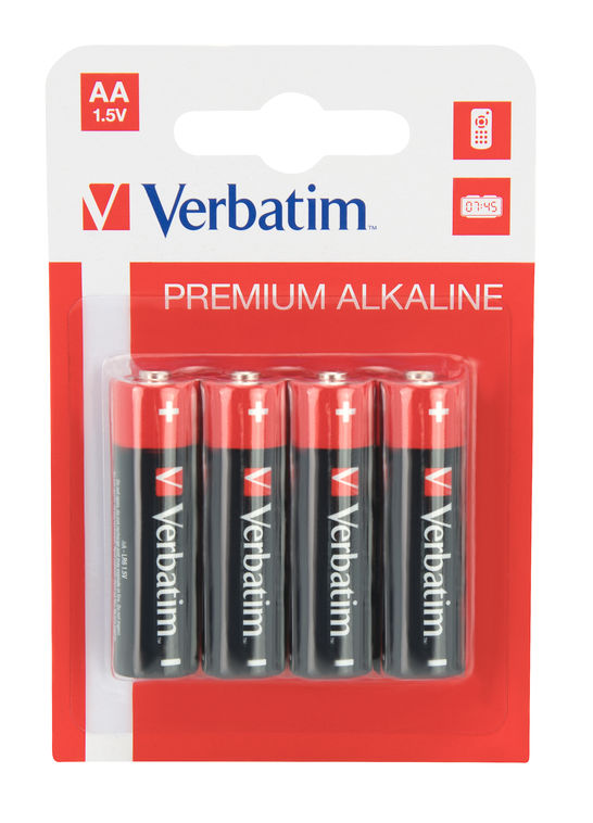 VERBATIM - SCATOLA 4 PILE ALKALINE STILO AA - 49921 VERB49921