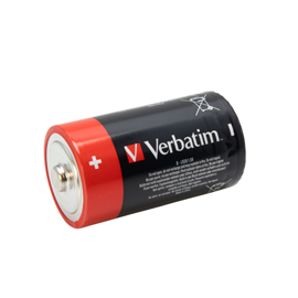 VERBATIM - SCATOLA 2 PILE ALKALINE TORCIA D - 49923 VERB49923