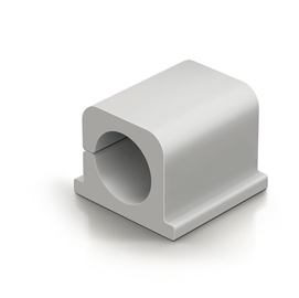 CLIP CAVOLINE  PRO FERMACAVI - ADESIVA - PER 2 CAVI - GRIGIO - DURABLE - CONF. 4 PEZZI 86714