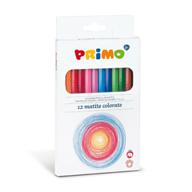 MATITE JUMBO - LUNGHEZZA 17,5CM E D MINA 5,5MM - 12 COLORI - PRIMO - ASTUCCIO 12 MATITE 73589