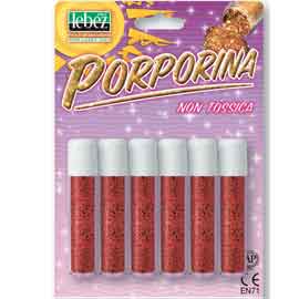 PORPORINA GLITTER - 2GR - ROSSO - LEBEZ - CONF. 6 TUBI 46579