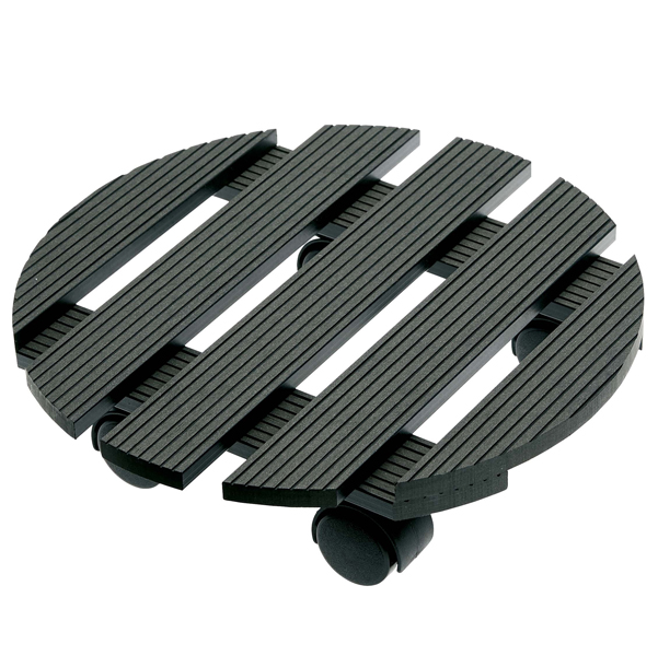 TROLLEY PORTAVASO IN WPC IDROREPELLENTE - D 30 CM - VERDEMAX 91936