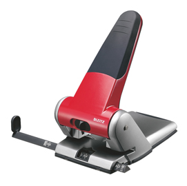 PERFORATORE 5180 - PASSO 8 CM - MASSIMO 65 FOGLI - 2 FORI - ROSSO - LEITZ 49713