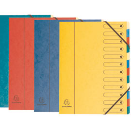 CLASSIFICATORE NUMERICO 1-12 NATURE FUTURE - 12 SCOMPARTI - 24X32 CM - COLORI ASSORTITI - EXACOMPTA 61598