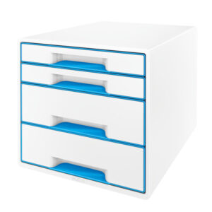 CASSETTIERA 4 CASSETTI BIANCO-AZZURRO LEITZ CUBE 72095