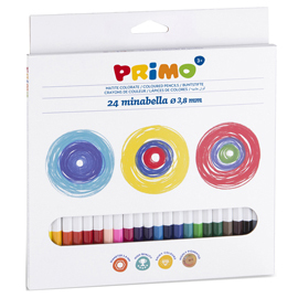 PASTELLI COLORATI MINABELLA - DIAMETRO 3,8 MM - PRIMO - ASTUCCIO 24 PEZZI 81376