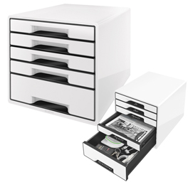 CASSETTIERA DRAWER CABINET CUBE 5 - 28,7X27X36,3 CM - BIANCO - LEITZ 83028