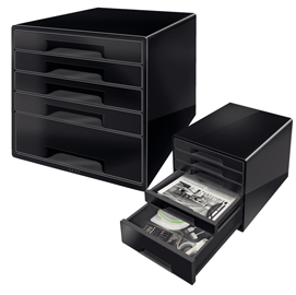 CASSETTIERA DRAWER CABINET CUBE 5 - NERO - LEITZ 83029