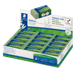 GOMMA ECO 526 - 43 X 19 X 13 MM - PER MATITA - VERDE - STAEDTLER - CONF. 30 PEZZI 102163