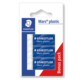 GOMMA MARS PLASTIC - BIANCA - STAEDTLER - CONF. 3 PEZZI 83272