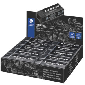 GOMMA RASOPLAST - 63X13X23 MM - NERO PER MATITA - STAEDTLER - BOX 20 PEZZI 88894