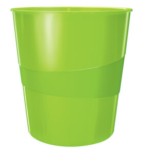 CESTINO GETTACARTE WOW - ALTEZZA 32,4 CM - DIAMETRO 29 CM -15 LT - VERDE LIME - LEITZ 90185