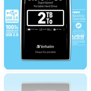 VERBATIM - HARD DISK PORTATILE STORE 'N'GO USB 3.0 - NERO - 53177 - 2TB VERB53177