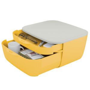 CASSETTIERA COSY - 2 SCOMPARTI - GIALLO - LEITZ 92732