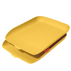 KIT DOPPIA VASCHETTA PORTACORRISPONDENZA COSY - GIALLO - LEITZ 95284