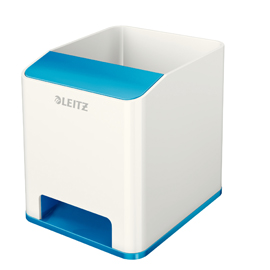 PORTAPENNE CON AMPLIFICATORE WOW - 9X10X10 CM - BLU - LEITZ 80557