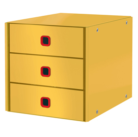 CASSETTIERA CLICKSTORE COSY - 3 CASSETTI - GIALLO - LEITZ 95293