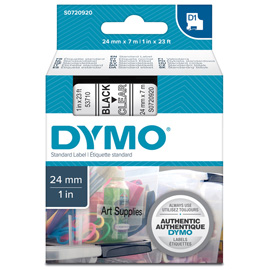 NASTRO DYMO LM 300 24MMX7M NERO-TRASPARENTE 37884