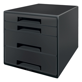 CASSETTIERA A CUBO LEITZ RECYCLE - 4 CASSETTI - 28,7 X 27 X 36,3 CM - NERO - LEITZ 101796