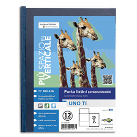 PORTALISTINI PERSONALIZZABILE UNO TI - 25X35 CM - 12 BUSTE - BLU - SEI ROTA 45731
