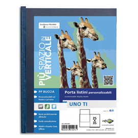 PORTALISTINI PERSONALIZZABILE UNO TI - 25X35 CM - 24 BUSTE - BLU - SEI ROTA 45732