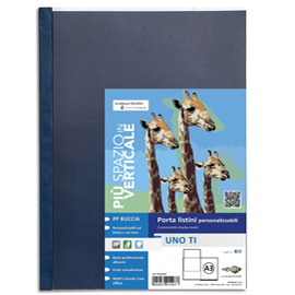 PORTALISTINI PERSONALIZZABILE UNO TI - 30X42 CM (LIBRO) - 24 BUSTE - BLU - SEI ROTA 40229