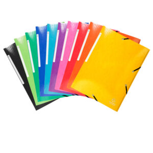 CARTELLE 3L CON ELASTICI IDERAMA - A4 - 10 COLORI ASSORTITI - EXACOMPTA 89296