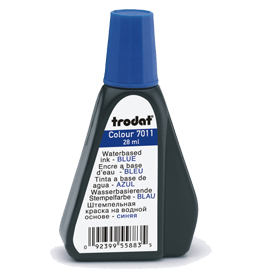 INCHIOSTRO 7011 PER TIMBRO IN GOMMA - 28 ML - BLU - TRODAT 80409