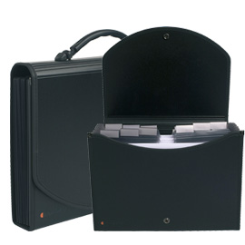 CLASSIFICATORE EXACASE - 13 TASCHE - PPL - 33X26 CM - NERO - EXACOMPTA 71901
